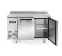 HENDI Tavolo congelatore Arktic 2 porte con 2 ripiani regolabili, -22/-12°C, 220 L, sbrinamento automatico, display digitale, 230V/550W, 1200x600x(H)800 mm, acciaio inox