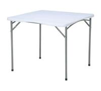 HENDI Tavolo da buffet, pieghevole, tavolo da campeggio, tavolo pieghevole, 870x870x(H)740mm, HDPE