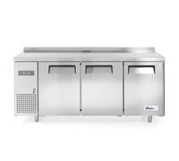HENDI Tavolo refrigerato Arktic 3 porte con 3 ripiani regolabili, -2/8°C, 390 L, sbrinamento automatico, display digitale, 230V/270W, 1800x600x(H) 800 mm, acciaio inox