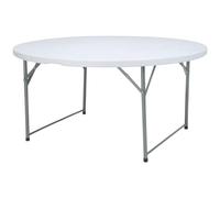 HENDI Tavolo rotondo pieghevole per buffet, AmerBox, senza montaggio, resistente e leggero, per eventi, banchetti e servizio di ristorazione, Ø1500x(H) 740mm, polietilene ad alta densità (HDPE)