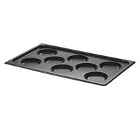 HENDI Teglia vassoio per uova al tegamino, GN 1/1, CONVECTOMAT, 8 stampi rotondi per preparare uova fritte, omelette, pancake, crepes, rivestimento antiaderente, 200°C, 530x325x(H)26mm, alluminio