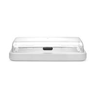 HENDI UNIQ, Vetrina per buffet, con vassoio e elemento refrigerante, coperchio trasparente, display refrigerante, vetrina refrigerante, server buffet, GN1/1, 593 x 389 x (H)147 mm, acciaio inox, ABS