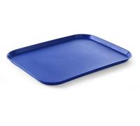 HENDI Vassoio da portata, grande, rettangolare, multiuso, vassoio da servizio, da cucina, per fast food, per servire cibo e bevande, 350x450x(H)20mm, blu, polipropilene