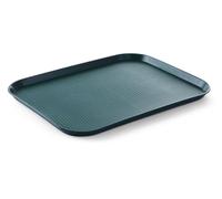 HENDI Vassoio da portata AmerBox, grande, rettangolare, multiuso, vassoio da servizio, da cucina, per fast food, per servire cibo e bevande, 350x450x(H)20mm, verde, polipropilene