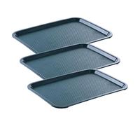 HENDI Vassoio da portata AmerBox, medio, rettangolare, multiuso, vassoio da servizio, da cucina, per fast food, per servire cibo e bevande, 305x415x(H)20mm, verde, polipropilene