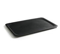 HENDI Vassoio da portata antiscivolo, rettangolare, multiuso, per servire, gastro, bar, cucina, ristorante, 370x530x(H)18mm, nero, poliestere rinforzato con fibra di vetro