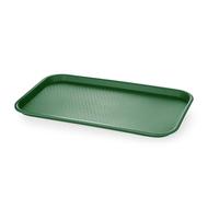HENDI Vassoio da portata, GN 1/1, Amerbox, rettangolare, multiuso, vassoio da servizio, da cucina, per fast food, per servire cibo e bevande, 530x325x(H)20mm, verde, polipropilene