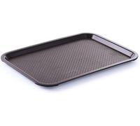 HENDI Vassoio da portata, medio, rettangolare, multiuso, vassoio da servizio, da cucina, per fast food, per servire cibo e bevande, resistente fino a 80°C, 305x415x(H)20mm, marrone, polipropilene