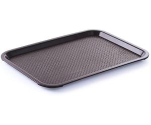 HENDI Vassoio da portata, medio, rettangolare, multiuso, vassoio da servizio, da cucina, per fast food, per servire cibo e bevande, resistente fino a 80°C, 305x415x(H)20mm, marrone, polipropilene
