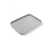 HENDI Vassoio da portata, piccolo, rettangolare, multiuso, vassoio da servizio, da cucina, per fast food, per servire cibo e bevande, 265x345x(H)20mm, grigio, polipropilene