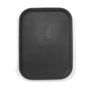 HENDI Vassoio da portata, rettangolare, rivestimento antiscivolo, multiuso, per buffet, vassoio di servizio, da cucina, per fast food, per servire cibo e bevande, 255x355x(H)20mm, polipropilene, nero