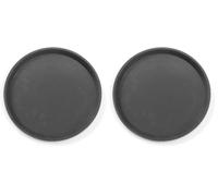 HENDI Vassoio da portata, rotonda, rivestimento antiscivolo, multiuso, per buffet, vassoio di servizio, da cucina, per fast food, per servire cibo e bevande, ⌀360x(H)20mm, polipropilene, nero