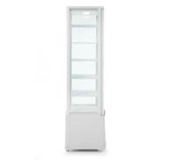 HENDI Vetrina da esposizione refrigerata, sbrinamento automatico, sistema antiappannamento, 5 ripiani, illuminazione LED, 270L, 0 a 6°C, 230V, 290W, 556x526x(H) 1913mm, ABS, bianco