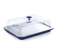 HENDI Vetrina espositiva refrigerata, Display per Buffet, set espositore di raffreddamento con vassoio, coperchio trasparente ed 2 elementi refrigeranti, 430x290x(H)150mm, polistirolo, Inox