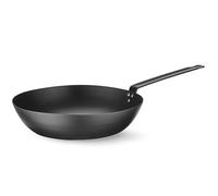 HENDI Wok, fondo ⌀180mm, antiaderente naturale dopo la stagionatura, per induzione e forno fino a 220°C, padella da cucina professionale, 530×304×(H)105mm, in Acciaio al Carbonio