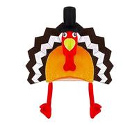 Hendl Cappello divertente da uomo e da donna, cappello di pollo, cappello di pollo arrosto, cappello di pollo, cappello divertente per carnevale o Natale, per feste di Halloween, Nero , Taglia unica
