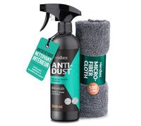 Hendlex Anti Dust Pulizia Interni Auto Antistatica - Pulisci Cruscotto Auto Opaco e Non Unge - Pulitore Interni Auto Professionale per Plastiche - Spray Cruscotto Auto con Panno (500ml)