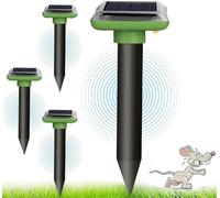 HENESE Repellente per Talpe a Solare 4Pack,Repellente ad Ultrasuoni per Giardini e Prati,Sonico Spuntoni per Talpe con Cicalino,Allontana da Giardino,Anti Topi,Serpenti,arvicole e formiche