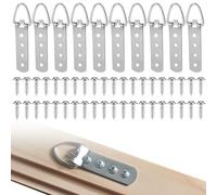 HENGBIRD 10 ganci per quadri a D, appendi quadri, attaccaglie per quadri, gancetti per quadri, ganci per quadri muro, ganci quadri foto con 40 viti