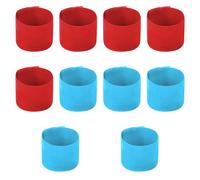 HENGBIRD 10 Pezzi Fascia da Braccio per Capitani, Fascia da Capitano Calcio, Rosso e Blu Fascia Braccio, Fascia da Braccio Capitan Football Adatto per Calcio Basket Rugby Tennis Netball