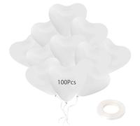 HENGBIRD 100 palloncini bianchi matrimonio, palloncini cuore, palloncini matrimonio, palloncini a forma di cuore, palloncini compleanno, palloncini bianchi elioper San Valentino, compleanni
