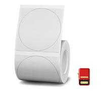 HENGBIRD 150 fogli 50 x 50 mm, etichette rotonde, autoadesive, compatibili con stampanti termiche NIIMBOT B1/B21/B3S, carta termica per scuola, casa, ufficio, piccole imprese