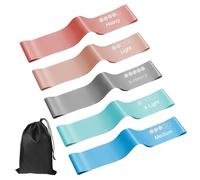HENGBIRD 5 Set Elastici Fitness, 5 Livelli di Resistenza Elastici Palestra con Borsa Organizer e Guida Sportiva, Elastico Fitness Elastici Palestra Elastico Palestra per Yoga, Pilates, Cardio