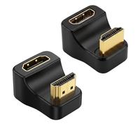 HENGBIRD Adattatore HDMI 360°, set da 2 pezzi, a forma di U, angolato, HDMI 2.1 8 K, 60 Hz, 48 Gbps, adattatore angolare HDMI 90 gradi, adattatore da 180° maschio a femmina per TV Monitor Laptop