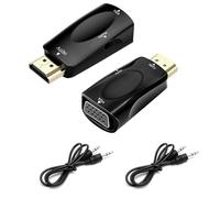 HENGBIRD Adattatore HDMI a VGA 2 Pezzi con Cavo Audio - Convertitore HDMI VGA Full HD 1080P con Jack 3.5mm, Compatibile con PC, Laptop, Monitor, Proiettore, PS4, MacBook, Xbox, TV Box