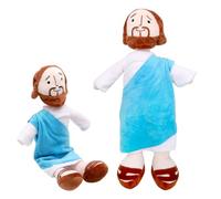 HENGBIRD Bambola Peluche Gesù, 32 cm Giocattoli Gesù Sorridente Classico Salvatore Gesù Peluche Ripiene Bambole Cristiane Religiose Regalo per Forniture Feste Casa Pasqua Può Stare in Piedi Sedersi