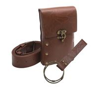 HENGBIRD Borsa medievale da donna, in pelle, accessorio medievale, da donna, per rinascimento e cosplay, colore: marrone