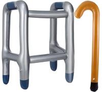 HENGBIRD Camminatore Gonfiabile, Bastone da Passeggio Gonfiabile, Fun Fancy Dress Accessori Deambulatore Gonfiabile Regalo di Compleanno Festa per Adulti Bambini Grandma