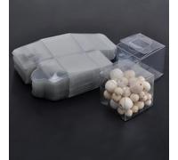 HENGBIRD Confezione regalo trasparente, 50 pezzi, 5 x 5 x 5 cm, in plastica, scatola regalo quadrata, trasparente, in plastica, per bomboniere, matrimoni, feste, compleanni