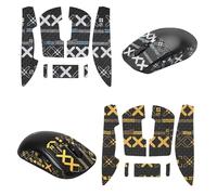 HENGBIRD Grip Tape Mouse Logitech G Pro X Superlight 2 - Nastro Antiscivolo Ultra Sottile Anti Sudore Autoadesivo - 2 Set Nero & Nero-Oro, Accessori Gaming per Logitech G Pro Superlight 1/2