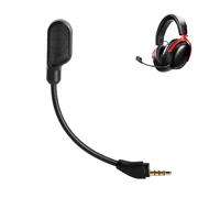 HENGBIRD microfono di ricambio cuffie gaming compatibile con HyperX Cloud II e Cloud III - microfono a braccio flessibile con jack 3,5 mm, microfono cuffie gaming per chat vocale chiara