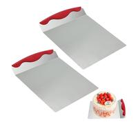 HENGBIRD Paletta per Torta, Sollevatore per Torta, 2 Pezzi in Acciaio Inox Salva Torta Salva Torta con Manico Accessori per Torte, Pizza, Ideale Come Base per Torte e Pala per Pizza