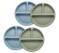 HENGBIRD Piatti per bambini con ventosa, 2 piatti in silicone antiscivolo, per bambini, con ventose, antiscivolo, senza BPA, per bambini e bambini, HBMBPDF2402062YY02