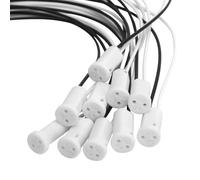 HENGBIRD Portalampada G4 in Ceramica con Cavo 20 cm, Set da 10 Supporti per Lampadina G4 LED e Alogena, Attacco Resistente al Calore per Illuminazione di Cucina Vetrina e Soffitto