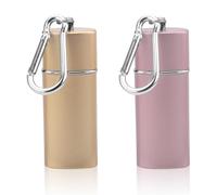 HENGBIRD Posacenere Portatile, Posacenere Tascabile Viaggi Mini Posacenere da Sigaretta con Portachiavi Uso per Interno Esterno (Oro e Oro Rosa)