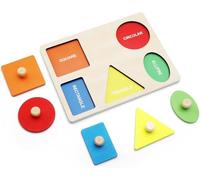 HENGBIRD Puzzle in legno puzzle geometrico Montessori puzzle in legno da 1 anno giocattolo per imparare colori e forme, giocattolo educativo adatto a neonati bambini piccoli bambini