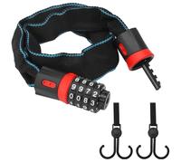 HENGBIRD Serratura a catena per scooter elettrico, serratura per bicicletta con numeri e alto livello di sicurezza ad alta sicurezza, antifurto