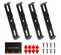 HENGBIRD set 4 pezzi portatarga ultrasottile senza cornice - cornice targa invisibile resistente alle intemperie e ai raggi UV - tenuta sicura, installazione facile, compatibile UE per targa 110 mm