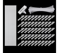 HENGBIRD Set di 100 etichette per cavi trasparenti con 100 fascette stringicavi, etichette per marcatura e cavi, per etichettatura, organizzazione