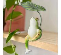 HENGBIRD Statua Rana Resina da Giardino - Decorazione per Mini Laghetto Esterno Terrazzo Vaso, Idea Regalo Pasqua Festa della Mamma, Ornamento Estivo Impermeabile