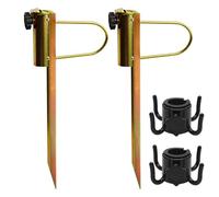 HENGBIRD Supporto per ombrellone da prato, 2 supporti per ombrellone in metallo, per ombrellone con diametro di 20-35 mm