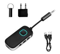 HENGBIRD Trasmettitore Ricevitore Bluetooth, Bluetooth 5.0 Trasmettitore Ricevitore con Jack Aux 3,5mm, Adattatore Aux Bluetooth 2 in 1, Adatto Per Auto, Sistemi Stereo e Cuffie