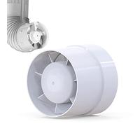 HENGBIRD Ventilatore a tubo 150 mm scarico fumo 320 m³/h silenzioso per casa cucina WC soffitti (Ø15 cm)