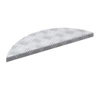 HengCaDa Scala a mezzaluna, 10 pezzi, argento, 60 x 18 x 2,5 cm, in alluminio, antiscivolo, per interni ed esterni, protezione di sicurezza, durevole, facile da pulire, design moderno