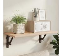 HengCaDa Supporti per mensole da parete, 12 pezzi, marrone anticato, 10 x 10 x 3 cm, in acciaio, per interni ed esterni, pratici scaffali da appendere, organizer per libri e piante, salvaspazio