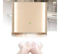 HENGCMM Asciugamani Professionale Super Silenzioso Elettrico Automatico 1250W Dispositivo per asciugare Le Mani per Uso Domestico Bagno Caldo Vento soffiatore a Mano Copertura in plast,Gold